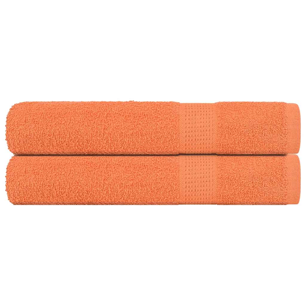 Vidaxl saunahanddoeken 2 st 80x200 cm 360 g m² 100% katoen oranje
