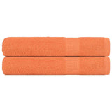 Vidaxl saunahanddoeken 2 st 80x200 cm 360 g m² 100% katoen oranje