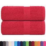 Vidaxl washandjes 2 stuks frogn rood 30x30 cm 100% katoen