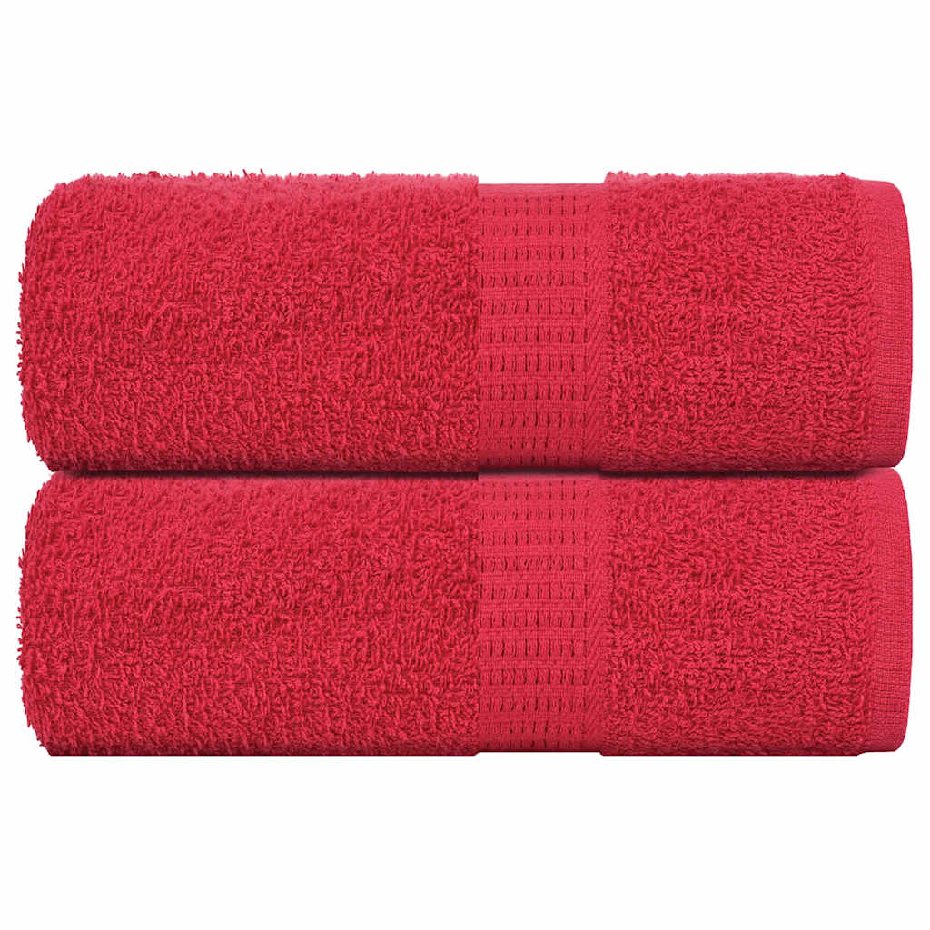 Vidaxl gastendoekjes 2 st 30x50 cm 360 g m² 100% katoen rood