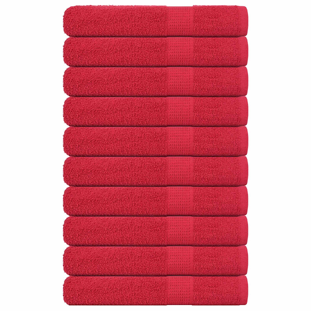 Vidaxl saunahanddoeken 10 st 80x200 cm 360 g m² 100% katoen rood