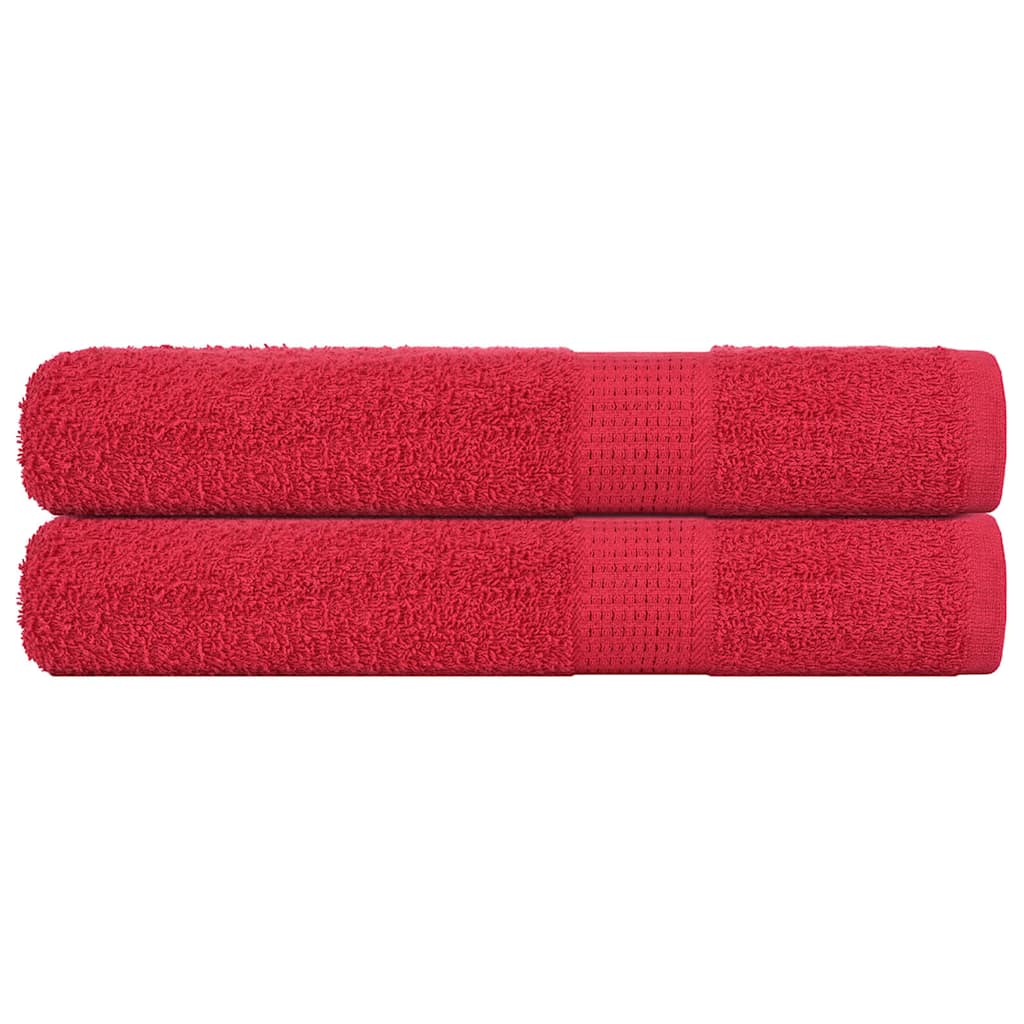 Vidaxl handdoeken 2 st 100x200 cm 360 g m² 100% katoen rood