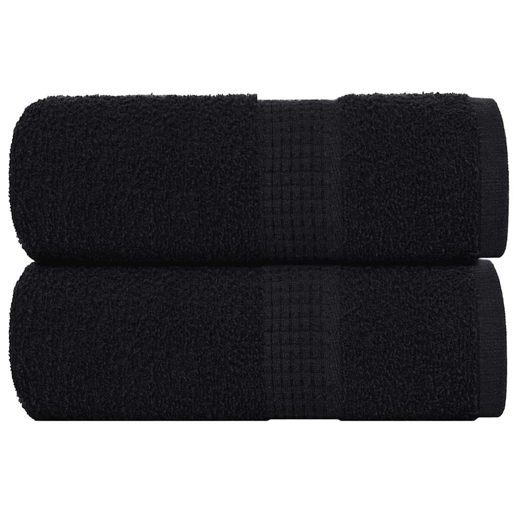 Vidaxl washandjes 2 stuks frogn zwart 30x30 cm 100% katoen