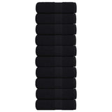 Vidaxl washandjes 10 stuks frogn zwart 30x30 cm 100% katoen
