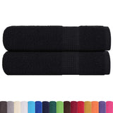 Vidaxl handdoeken 2 st 50x100 cm 360 g m² 100% katoen zwart