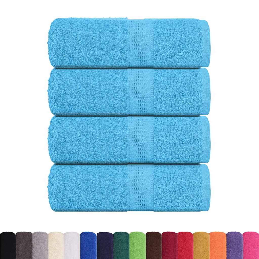 Vidaxl washandjes 4 stuks frogn turquoise 30x30 cm 100% katoen