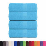Vidaxl washandjes 4 stuks frogn turquoise 30x30 cm 100% katoen