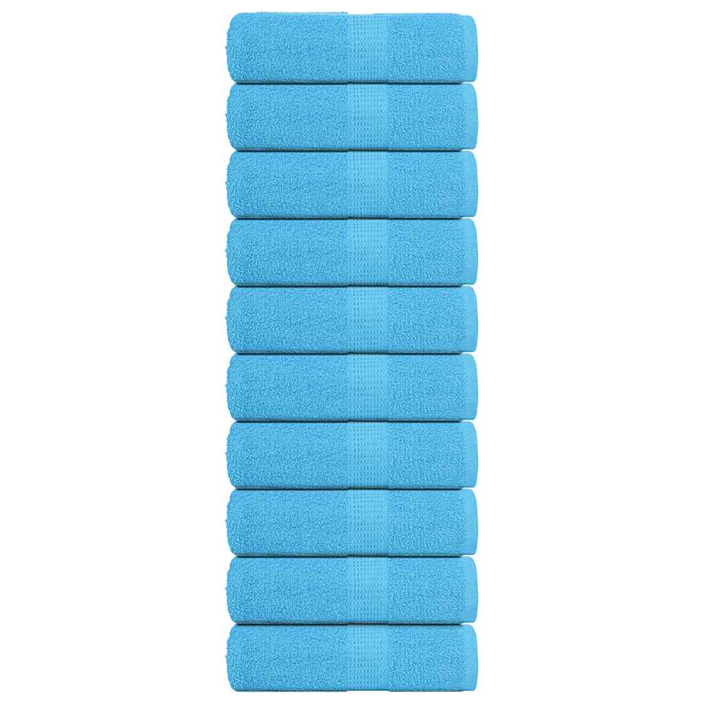 Vidaxl washandjes 10 stuks frogn turquoise 30x30 cm 100% katoen
