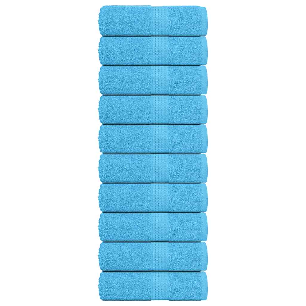 Vidaxl gastendoekjes 10 st 30x50 cm 360 g m² 100% katoen turquoise