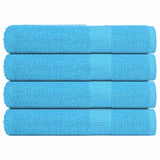 Vidaxl saunahanddoeken 4 st 80x200 cm 360 g m² 100% katoen turquoise