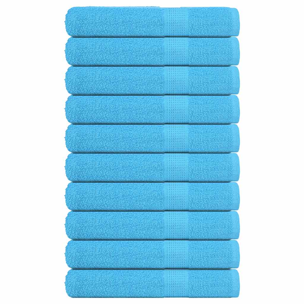 Vidaxl handdoeken 10 st 360 g m² 100x200 cm 100% katoen turquoise