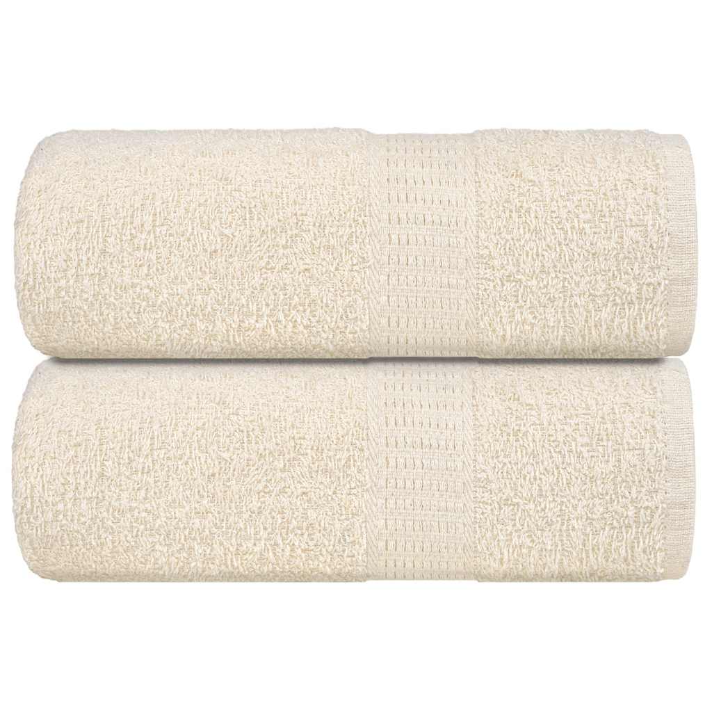 Vidaxl washandjes 2 stuks frogn crème 30x30 cm 100% katoen