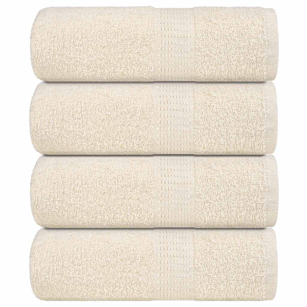 Vidaxl washandjes 4 stuks frogn crème 30x30 cm 100% katoen