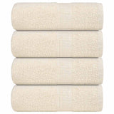 Vidaxl washandjes 4 stuks frogn crème 30x30 cm 100% katoen