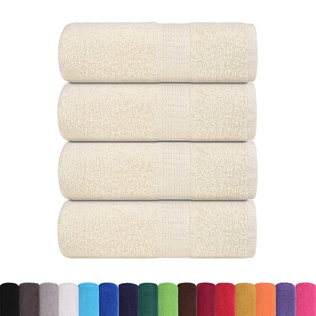 Vidaxl washandjes 4 stuks frogn crème 30x30 cm 100% katoen