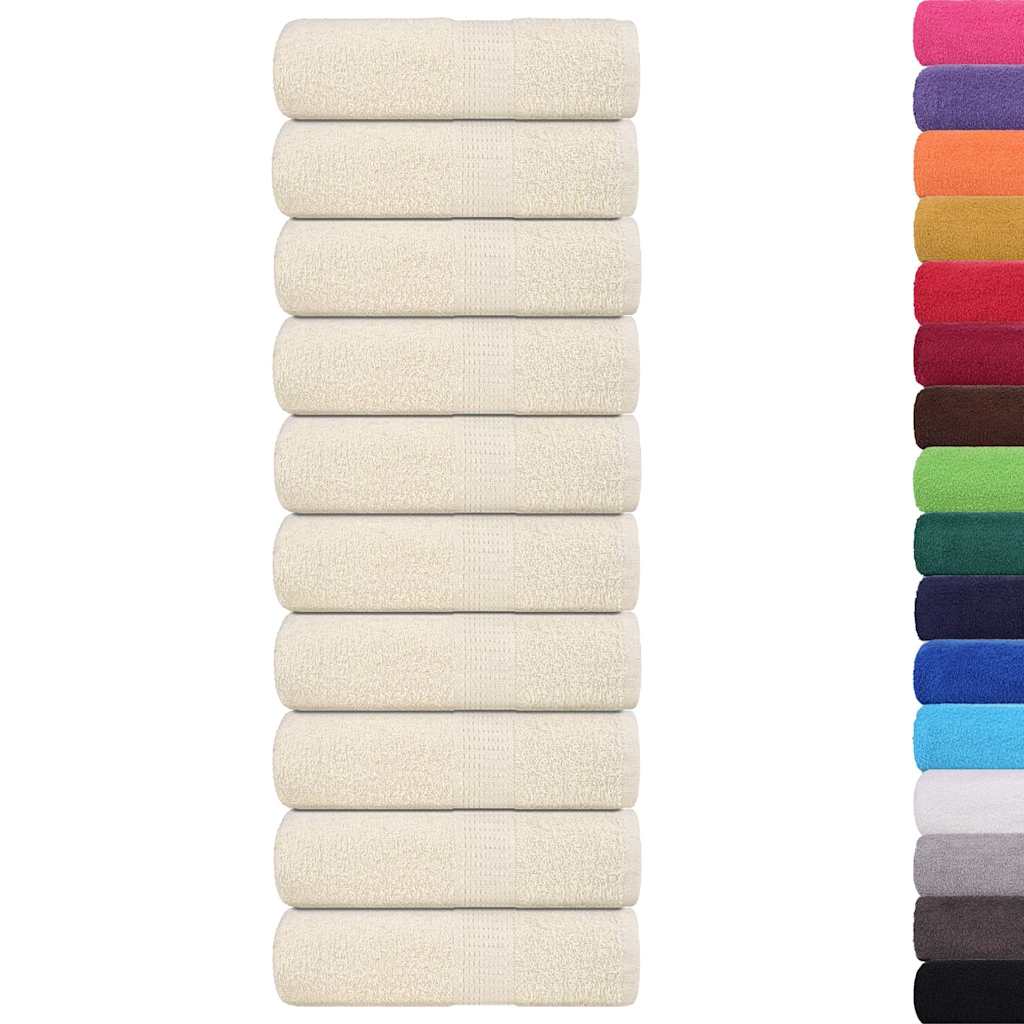 Vidaxl washandjes 10 stuks frogn crème 30x30 cm 100% katoen