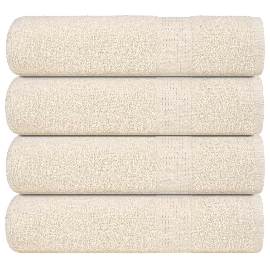 Vidaxl douchehanddoeken 4 st 70x140 cm 360 g m² 100% katoen crème