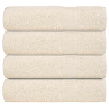 Vidaxl douchehanddoeken 4 st 70x140 cm 360 g m² 100% katoen crème