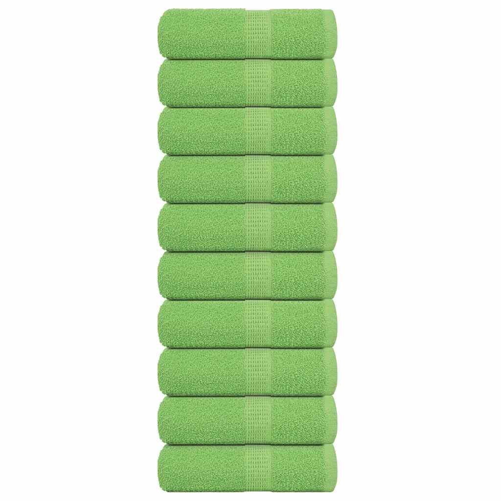 Vidaxl washandjes 10 stuks frogn appelgroen 30x30 cm 100% katoen