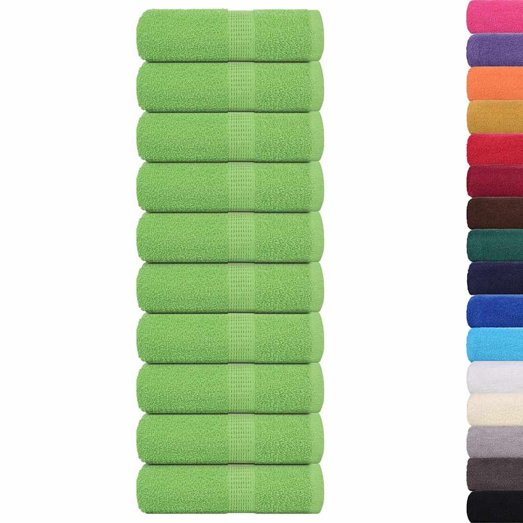 Vidaxl washandjes 10 stuks frogn appelgroen 30x30 cm 100% katoen