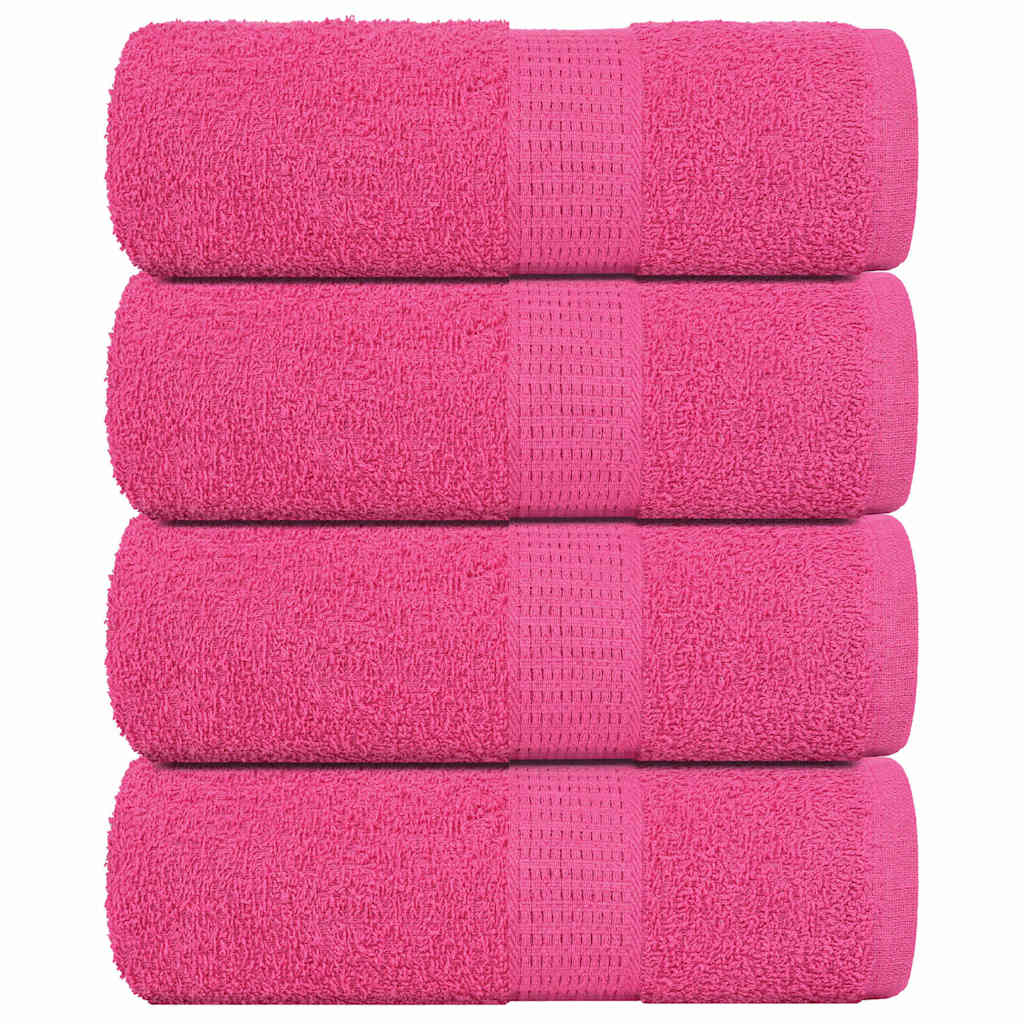 Vidaxl washandjes 4 stuks frogn roze 30x30 cm 100% katoen