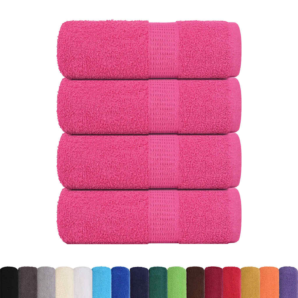 Vidaxl washandjes 4 stuks frogn roze 30x30 cm 100% katoen
