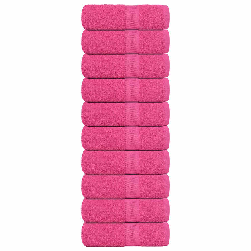 Vidaxl washandjes 10 stuks frogn roze 30x30 cm 100% katoen