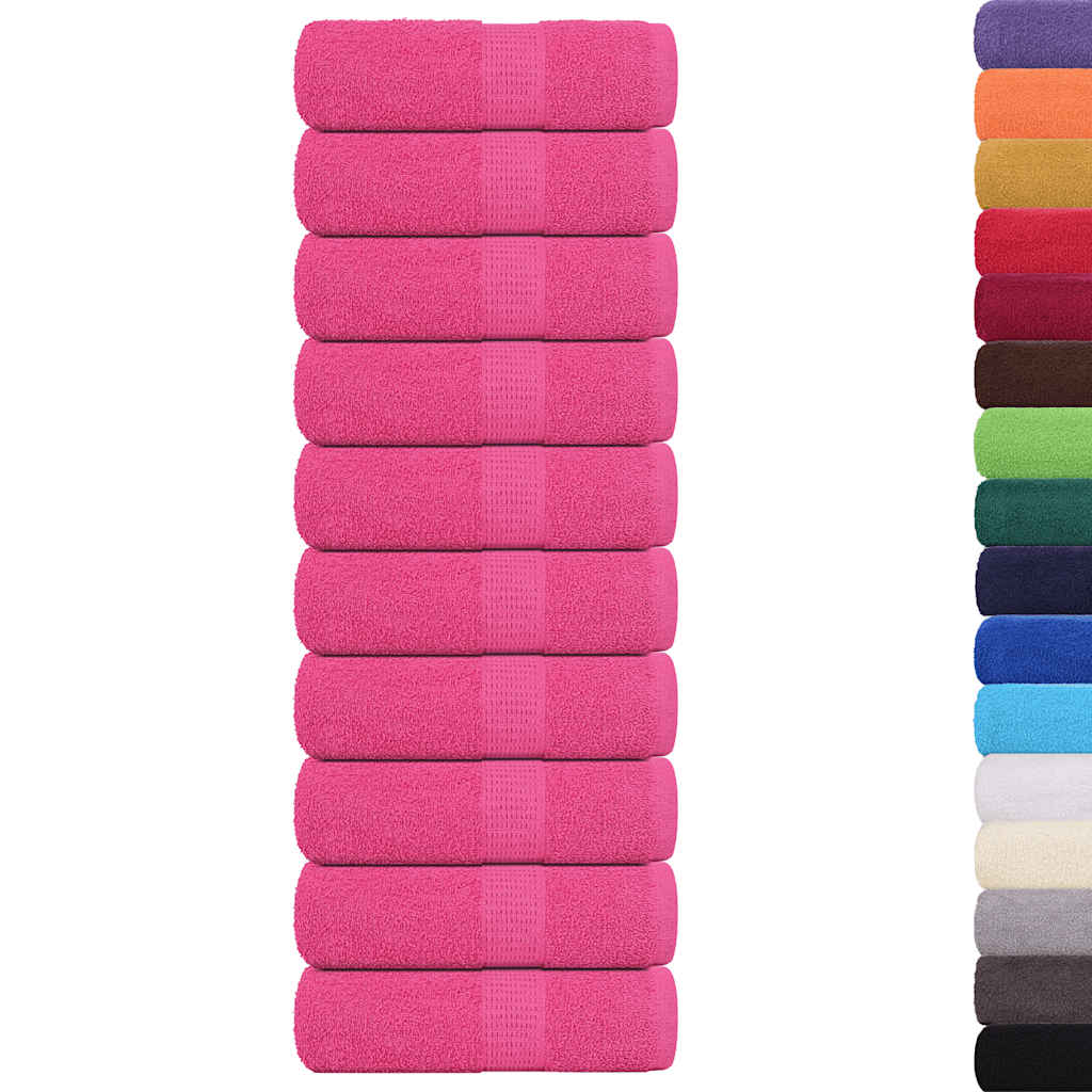 Vidaxl washandjes 10 stuks frogn roze 30x30 cm 100% katoen