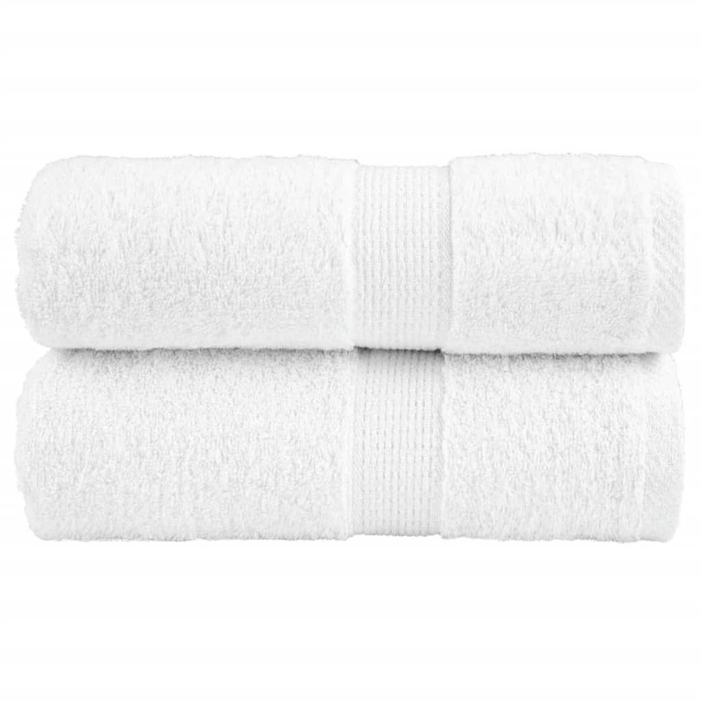 Vidaxl premium washandjes solund 2 stuks wit 30x30 cm 600 g m²