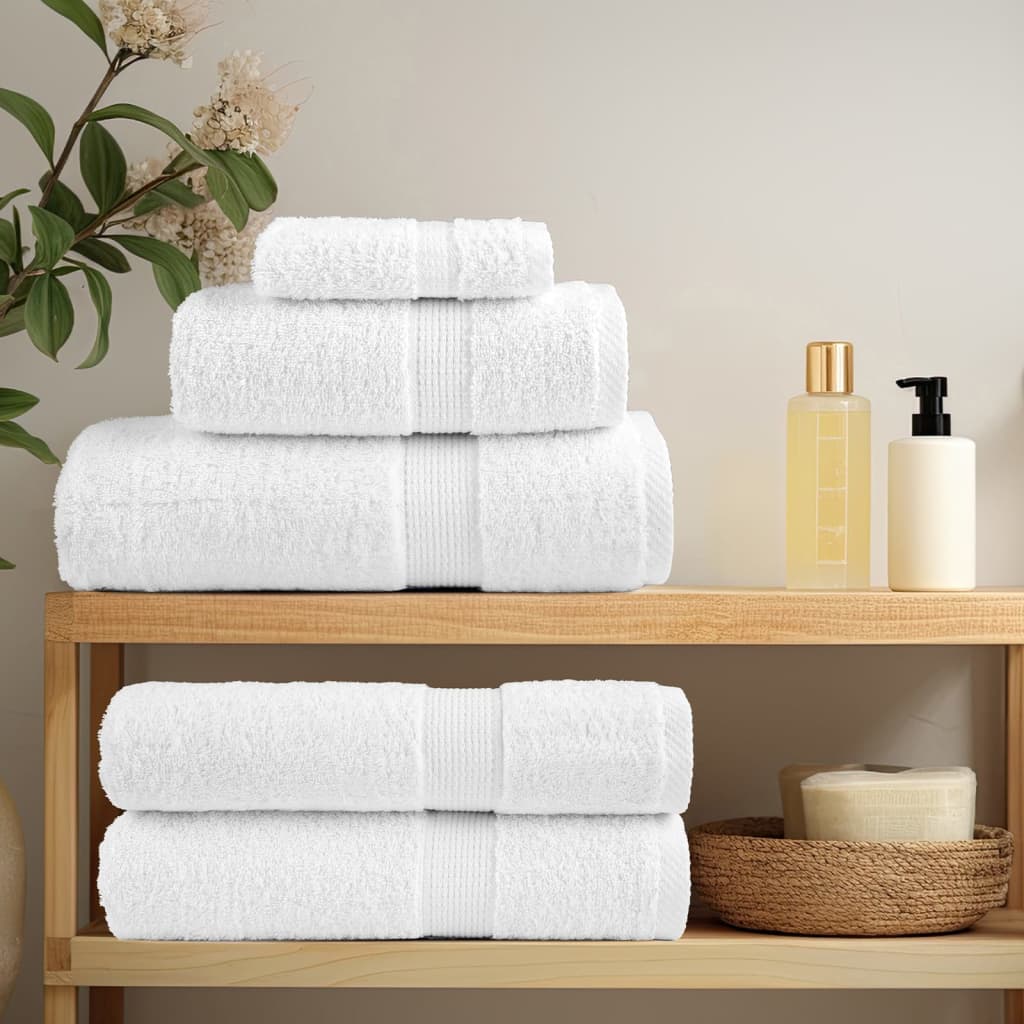 Vidaxl premium washandjes solund 50 stuks wit 30x30 cm 600 g m²