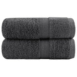 Vidaxl premium washandjes solund 2 stuks antraciet 30x30 cm 600 g m²