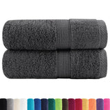 Vidaxl premium washandjes solund 2 stuks antraciet 30x30 cm 600 g m²