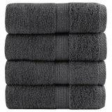 Vidaxl premium washandjes solund 4 stuks antraciet 30x30 cm 600 g m²