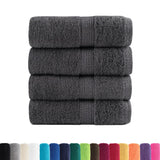 Vidaxl premium washandjes solund 4 stuks antraciet 30x30 cm 600 g m²
