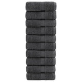 Vidaxl premium washandjes solund 10 stuks antraciet 30x30 cm 600 g m²