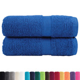 Vidaxl premium washandjes solund 2 stuks blauw 30x30 cm 600 g m²