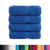 Vidaxl premium washandjes solund 4 stuks blauw 30x30 cm 600 g m²