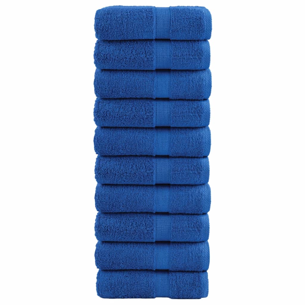 Vidaxl premium washandjes solund 10 stuks blauw 30x30 cm 600 g m²