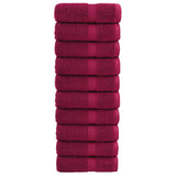 Vidaxl premium washandjes solund 10 stuks bordeaux 30x30 cm 600 g m²