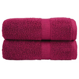 Vidaxl gastendoekjes solund 2 st 600 g m² 30x50 cm bordeauxrood