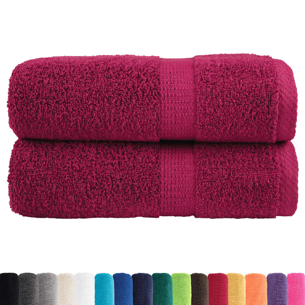 Vidaxl gastendoekjes solund 2 st 600 g m² 30x50 cm bordeauxrood