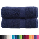 Vidaxl premium washandjes solund 2 stuks marineblauw 30x30 cm 600 g m²