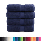 Vidaxl premium washandjes solund 4 stuks marineblauw 30x30 cm 600 g m²