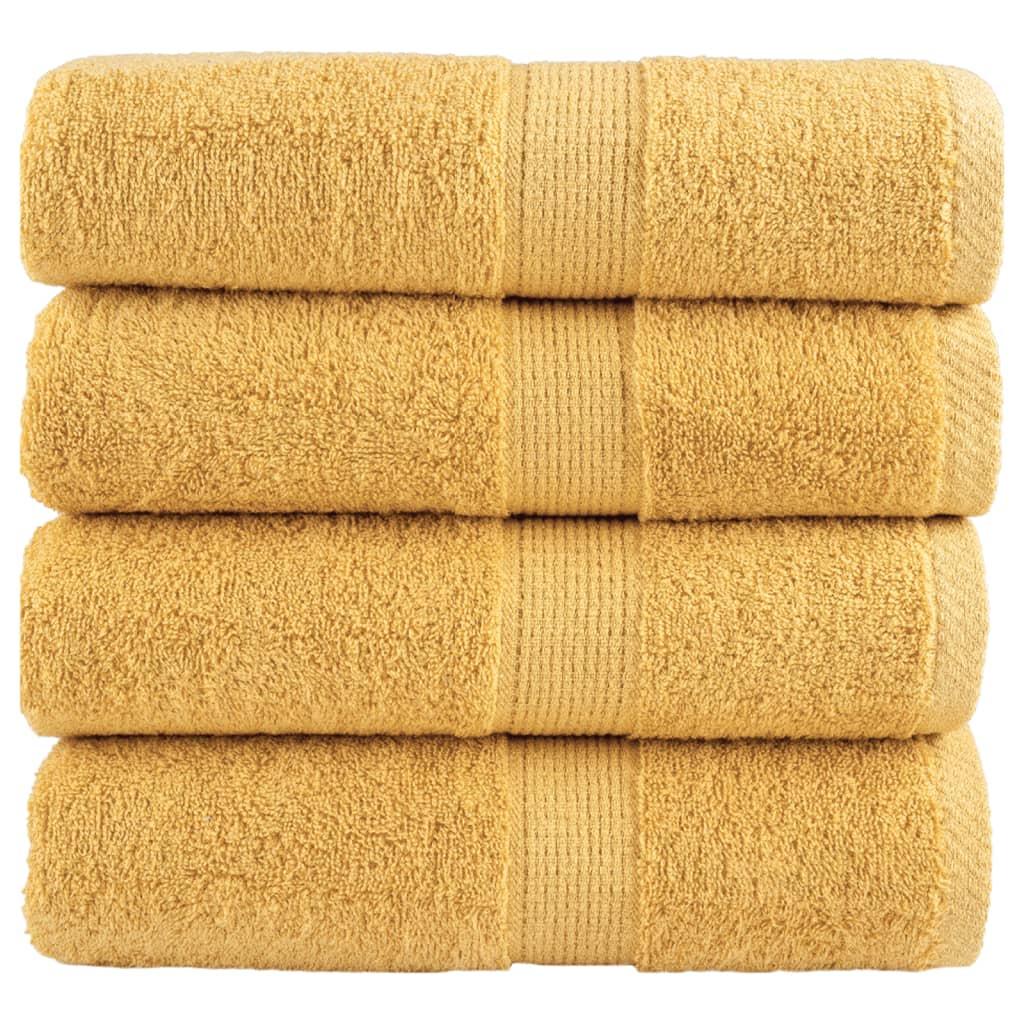 VidaXL Gastendoekjes SOLUND 4 st 600 g m² 30x50 cm goudkleurig