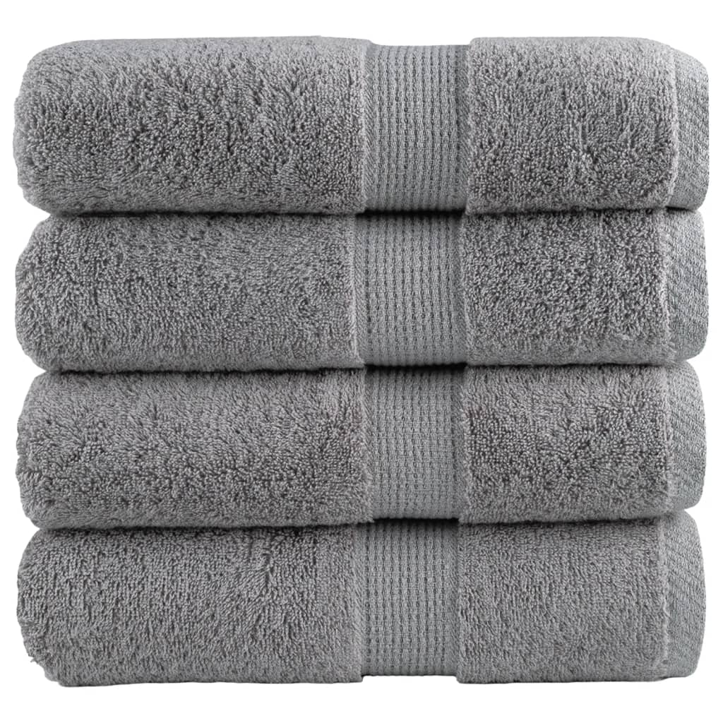 VidaXL Gastendoekjes SOLUND 4 st 600 g m² 30x50 cm grijs