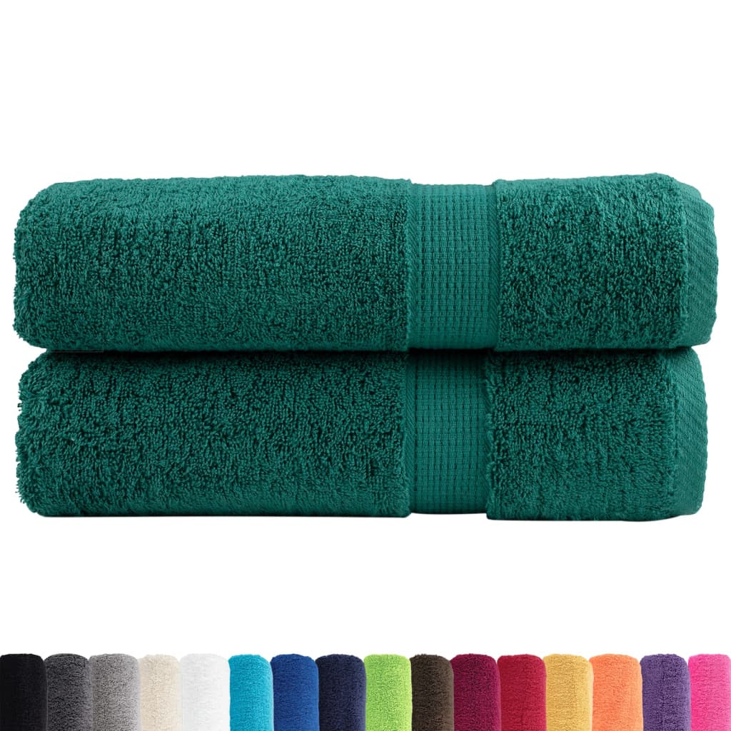 VidaXL Handdoeken SOLUND 2 st 600 g m² 50x100 cm groen