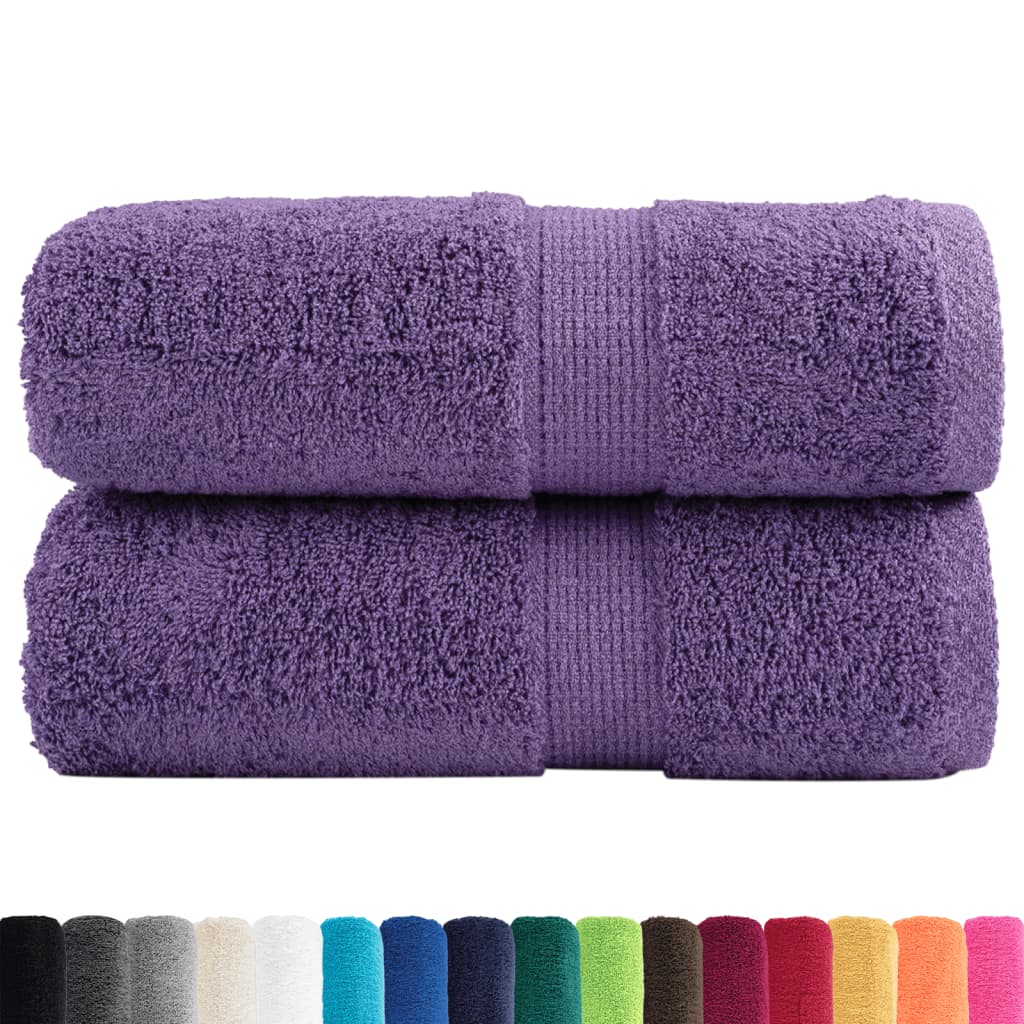 Vidaxl premium washandjes solund 2 st paars 30x30 cm 600 g m2