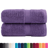 Vidaxl premium washandjes solund 2 st paars 30x30 cm 600 g m2
