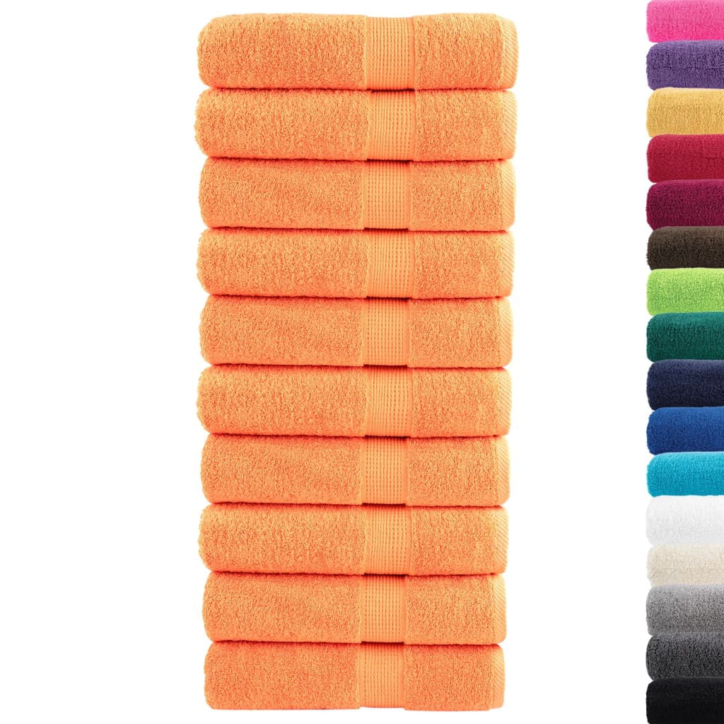 Vidaxl handdoeken solund 10 st 600 g m² 50x100 cm oranje
