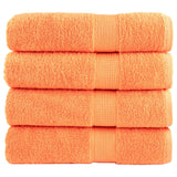 Vidaxl badhanddoeken solund 4 st 600 g m² 70x140 cm oranje